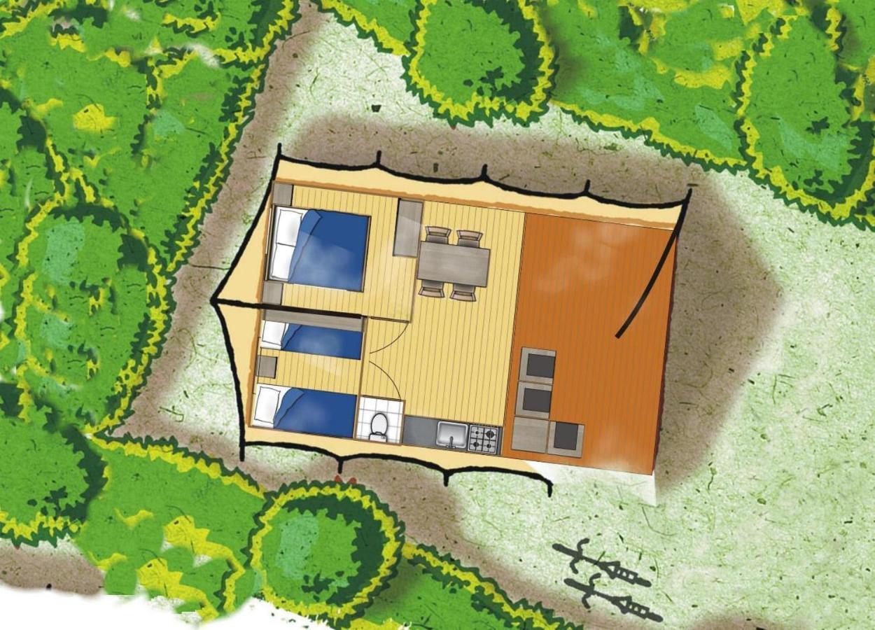 Glamping Les Arbres, Luxe Safaritent Met Zwembad Cronat Exterior photo